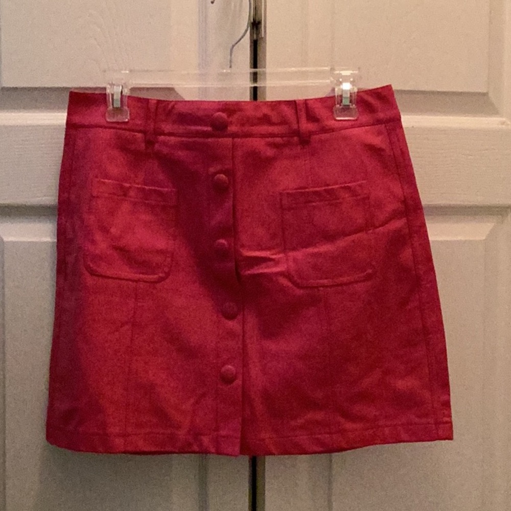🌸NWOT Too Fun Pink Fake Leather Skirt Size Large Closet Must Have 🌸